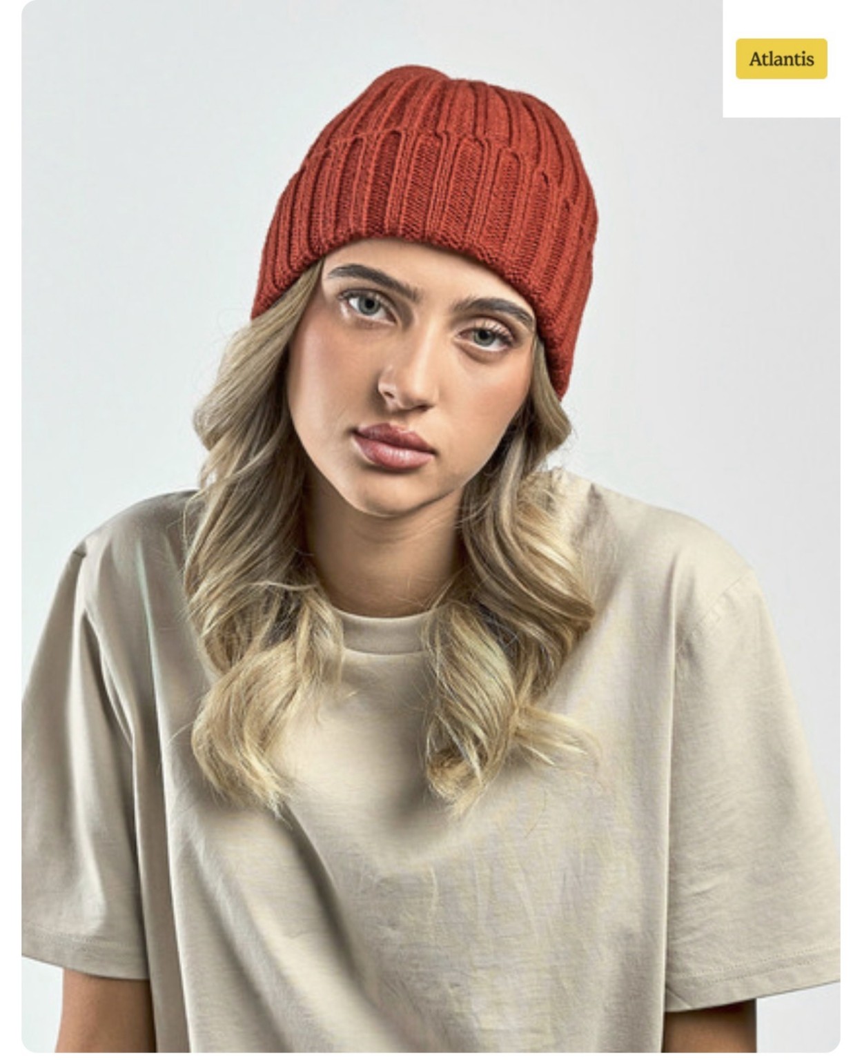 Rust ribbed Beanie
